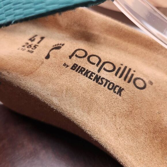 Papillio by Birkenstock Soley Embossed Ankle Strap Wedge Sandals size 10 - 10.5 - Picture 11 of 12